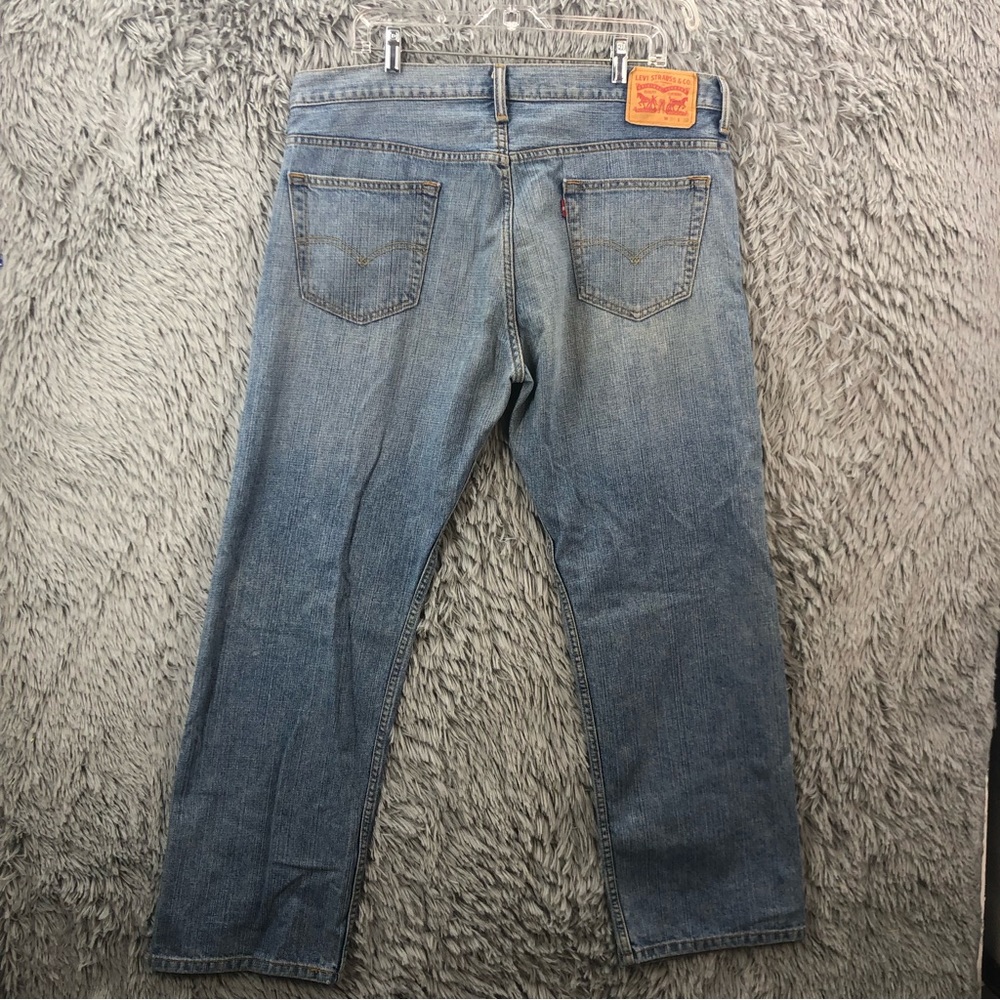 Levi Strauss Jeans Mens 36 Straight Leg Denim Whiskered